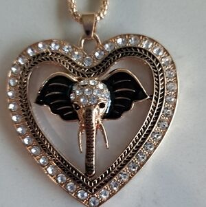 Betsy Johnson Elephant Necklace, New